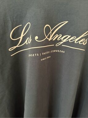 La Angeles Graphic Tee in Cream 2XL